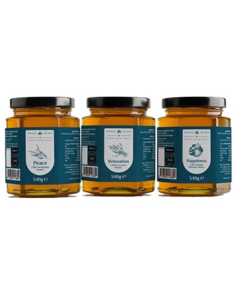 Moods and Bears 1000mg CBD Natural Pure Honey 340g