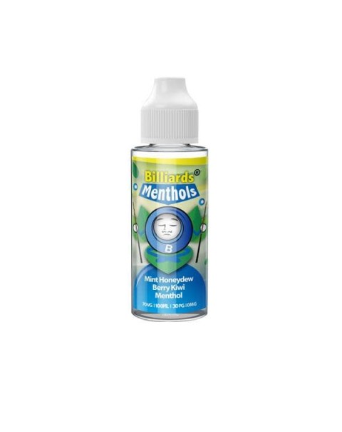 Billiards Menthol Range 100ml Shortfill 0mg (70VG/30PG)