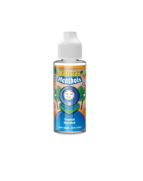 Billiards Menthol Range 100ml Shortfill 0mg (70VG/30PG)