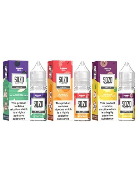 10mg Sqzd Flavoured Nic Salts 10ml  (50VG/50PG)