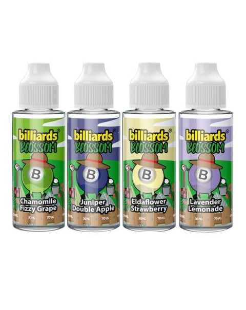 Billiards Blossom Range 100ml Shortfill 0mg (70VG/30PG)